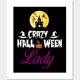 Crazy-Halloween-lady Posters and Art